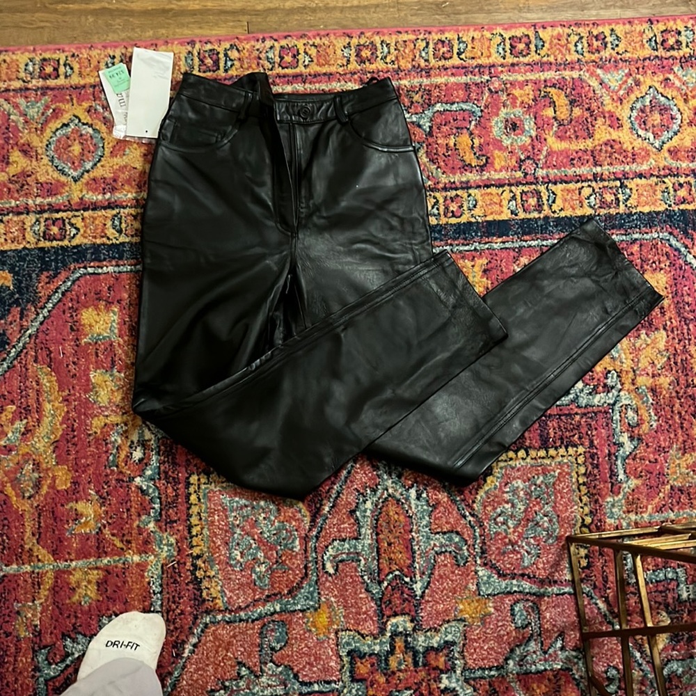 LEW MAGRAM- Vintage Lew Margram Black Leather Pants